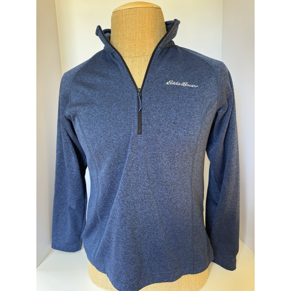 Eddie Bauer Womens Large Blue Quarter Zip Performance Jacket Hiking Outdoor
